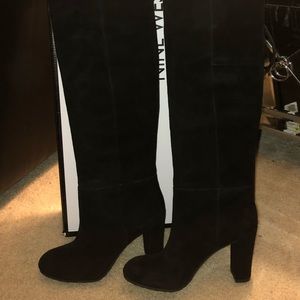 Nine West black suede over the knee boots